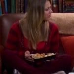 Penny’s red striped cardigan on The Big Bang Theory