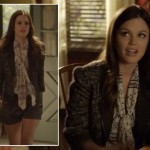 Zoe’s grey blazer and black and white scarf on Hart of Dixie
