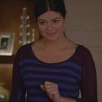Penny’s purple, red and grey striped top on Happy Endings
