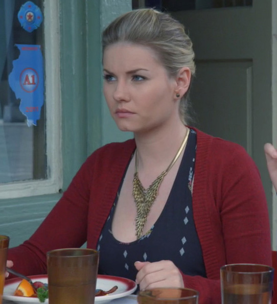 Alex's gold necklace on Happy Endings