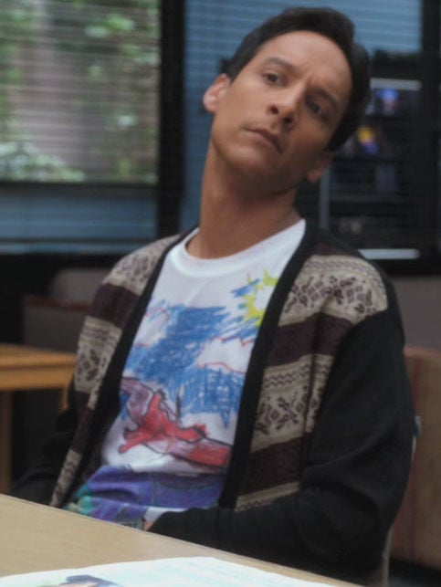 Abed's scribble drawing shirt on Community