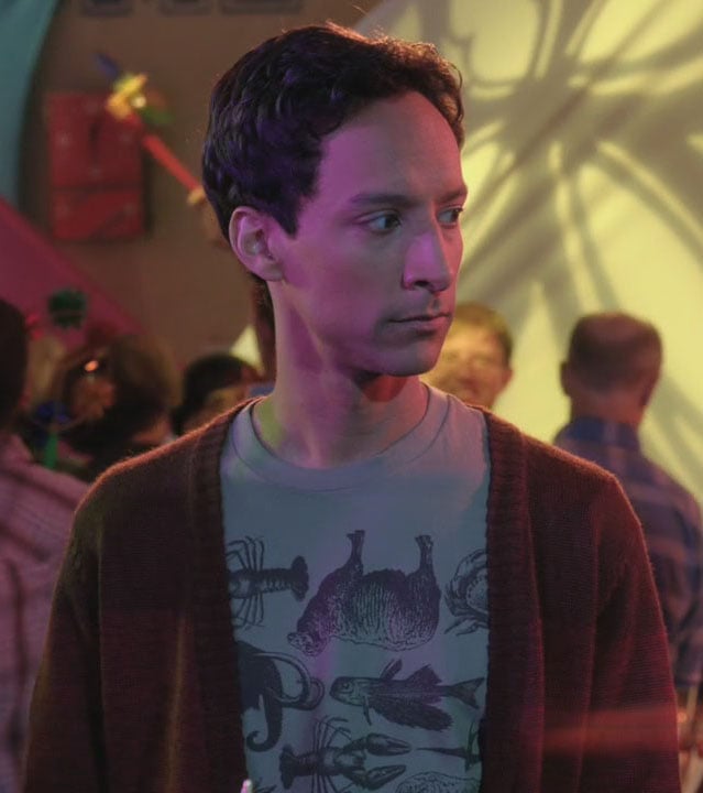 Abed's grey animal shirt on Community