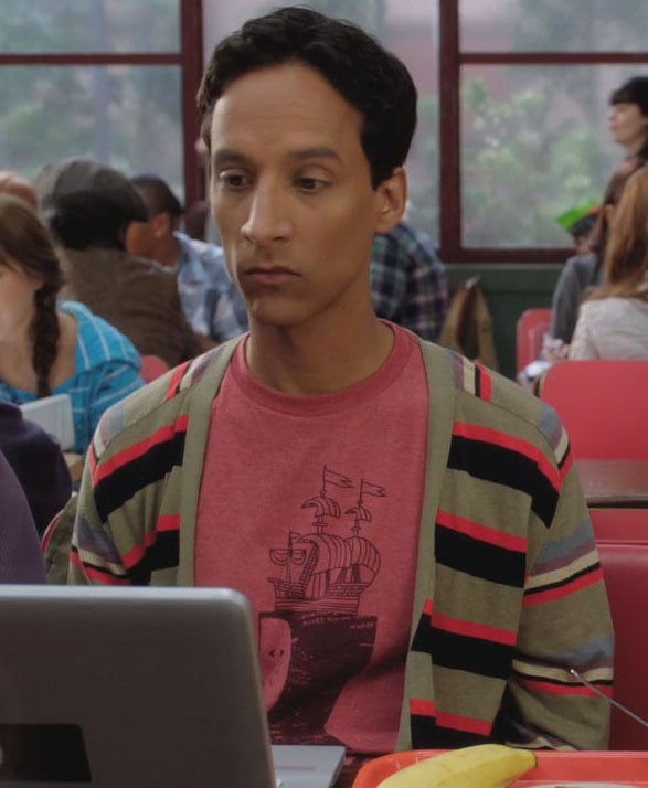 Abed's red ship shirt on Community