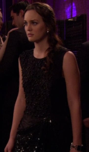 Blair's black beaded dress on Gossip Girl