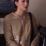 Blair’s beige coat with flowers on Gossip Girl