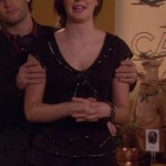 Blair’s black short sleeve sequined dress on Gossip Girl