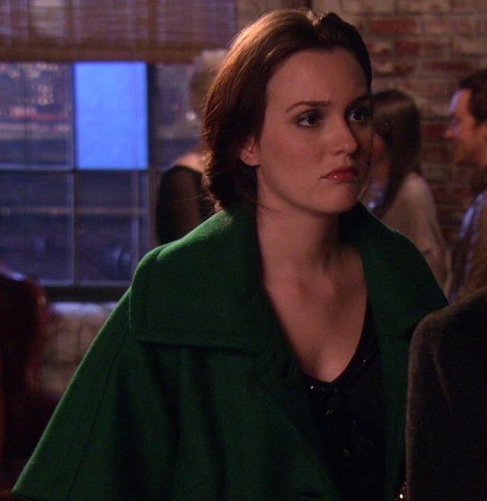 Blair’s green cape/jacket on Gossip Girl