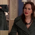 Blair’s grey tweed trench coat on Gossip Girl