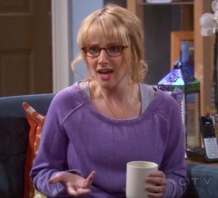 WornOnTV: Bernadette’s purple sweater on The Big Bang Theory | Melissa ...
