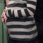 Lily’s grey striped maternity shirt on How I Met Your Mother