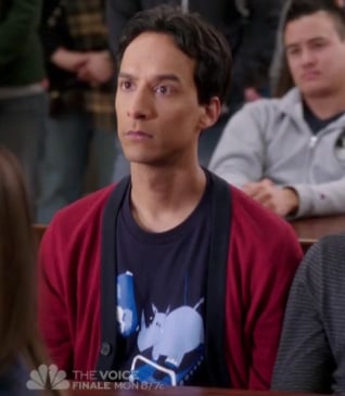 Abed's blue rhino shirt on Community