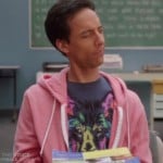 Abed’s rainbow wolf shirt on Community