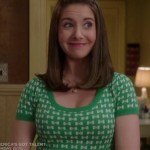 Annie’s green bow print top on Community