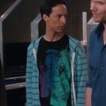 Abed’s black dive helmet graphic tee on Community