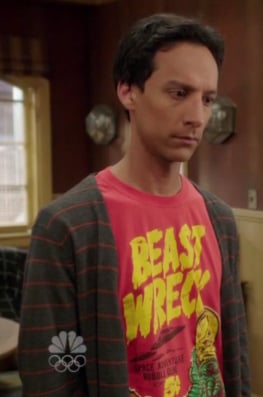 Abed's Beast Wreck shirt on Community