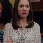 Annie’s white anchor print blouse on Community