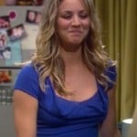 Penny’s cobalt blue lace top on The Big Bang Theory