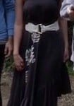 Hanna’s black asymmetric maxi dress on Pretty Little Liars