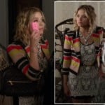 Hanna’s striped blazer and white lace dress on Pretty Little Liars
