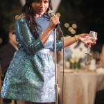 Mindy’s blue sequin dress on The Mindy Project