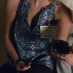 Hanna’s blue snakeskin top on Pretty Little Liars