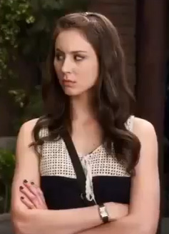 Spencer's black and white dress with tie front on Pretty Little Liars