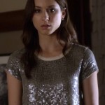 Spencer’s metallic top on Pretty Little Liars