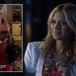 Cece’s pink/orange maxi dress and white lace blazer on Pretty Little Liars