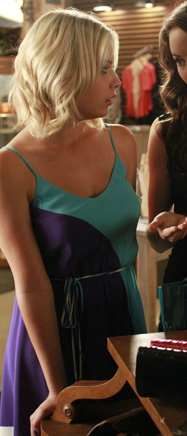 Hanna's blue and turquoise maxi dress on Pretty Little Liars