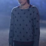 Paige’s grey star print sweater on Pretty Little Liars