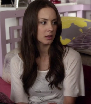 Spencer's paper airplane shirt on Pretty Little Liars