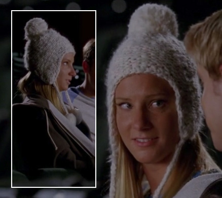 Brittany's white pom pom beanie on Glee season 4