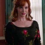 Joan’s black rose dress on Mad Men