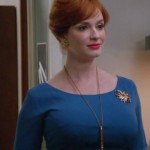 Joan’s teal blue dress on Mad Men