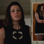 Megan Draper’s black and white shift dress on Mad Men