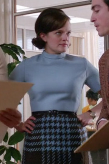 Peggy's blue houndstooth skirt on Mad Men