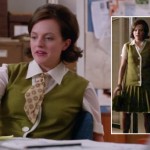 Peggy’s green drop waist dress on Mad Men