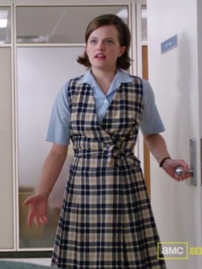 Peggy's plaid wrap dress on Mad Men