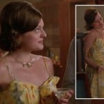 Peggy’s yellow floral dress and flower necklace on Mad Men