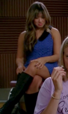 Tina's blue peter pan collar dress on Glee season 4