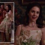 Trudy’s cream floral dress on Mad Men