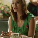 Annabeth’s green bird print dress on Hart of Dixie