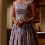 Betty Draper’s blue dress with tie waist on Mad Men