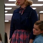 Betty Draper’s full skirt dress with cropped jacket on Mad Men