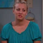 Penny’s teal green top on The Big Bang Theory