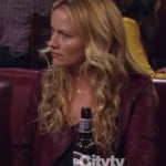 Quinn’s red leather jacket on How I Met Your Mother