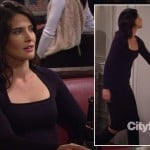 Robin’s navy longsleeve dress on How I Met Your Mother