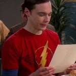 Sheldon’s red flash shirt on The Big Bang Theory