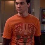 Sheldon’s orange Aquaman shirt on The Big Bang Theory season 6