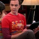 Sheldon’s red ‘kablaam’ shirt on The Big Bang Theory